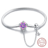 925 Sterling Silver Charm Bracelet for Women – Heart, Star, Moon & More