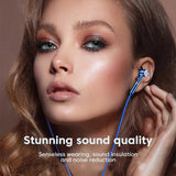 Auriculares intrauditivos con cable y micrófono: sonido de alta calidad, resistentes al agua y cómodos para deportes y uso móvil
