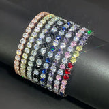Elegant Beaded Cubic Zirconia Chain Bracelet for Women