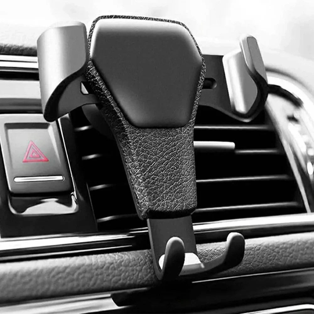 Soporte universal para teléfono con gravedad para automóvil: soporte con clip para rejilla de ventilación del automóvil para teléfonos inteligentes