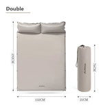 Self-Inflating Camping Sleeping Pad with Built-In Pillow and Sponge Filling