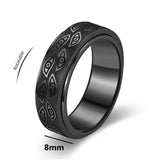 Demon Eye Spinner Ring - Stainless Steel Anxiety Relief Fidget Ring for Men & Women