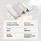Compact Aluminum Gas Stove Wind Shield for Outdoor Cooking & Camping