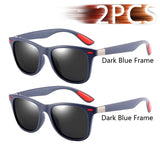Vintage Square Unisex Sunglasses – Polarized Anti-Glare UV400 Shades for Driving & Fishing