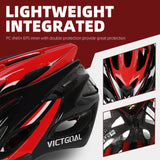 Ultralight Bike Helmet with LED Taillight - 22-Vent Cycling Helmet for Men & Women