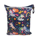 [Sigzagor] Bolsa seca y húmeda con dos cremalleras para pañales de bebé, impermeable, reutilizable, 36 cm x 29 cm