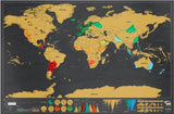 Vintage World Scratch Map Poster – Retro Travel Wall Décor for Home, Office & Gifts