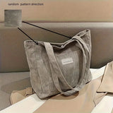 Corduroy Casual Tote Bag for Women – Stylish & Spacious Everyday Bag