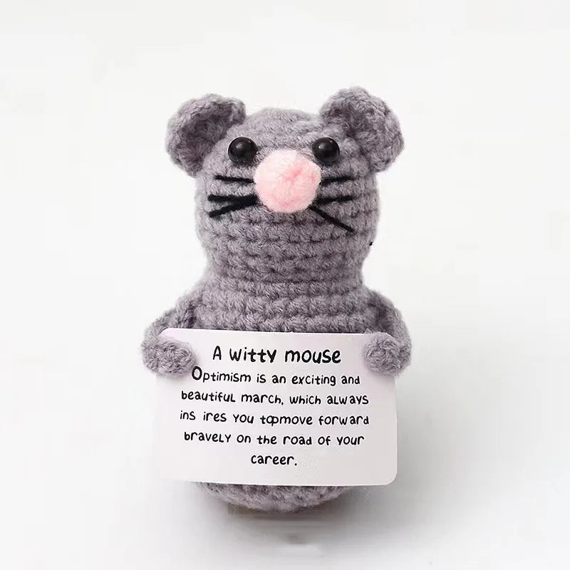 Handmade Knitted Plant-Themed Decorative Doll