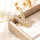 Letter Pendant Necklace for Women – Mood & Sleep Tracker Fashion Jewelry for Office & Career