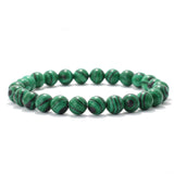 Pulsera de cuentas de piedra natural para hombre: dije de ojo de gato deportivo e informal 