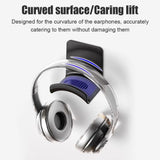 Soporte de pared universal para auriculares: colgador de plástico adhesivo para debajo del escritorio para juegos, auriculares y cascos