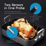 Bluetooth Meat Thermometer for Oven, Grill & BBQ – Wireless Smart Temperature Control with Dual Sensors