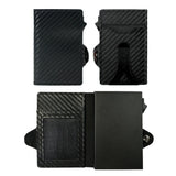 Slim RFID Blocking PU Leather Wallet – Minimalist Pop-Up Card Holder for Men & Women