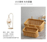 Cesta de almacenamiento tejida para colgar en la pared: organizador elegante y versátil para el hogar