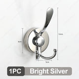 Gancho de ventosa de metal, ganchos de ventosa de baño de gran resistencia al vacío, soporte de toalla impermeable, colgador de pared reutilizable de acero inoxidable