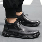 Men's Waterproof Steel Toe Work Boots - Slip-Resistant Safety Shoes