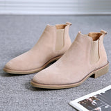 Men’s Chelsea Boots – Comfortable Slip-On Cow Suede Boots with Rubber Outsole for All-Day Wear