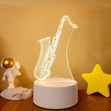 3D LED Night Light with Acrylic Illusion Panel – Warm White Bedside Lamp for Kids & Home Decor