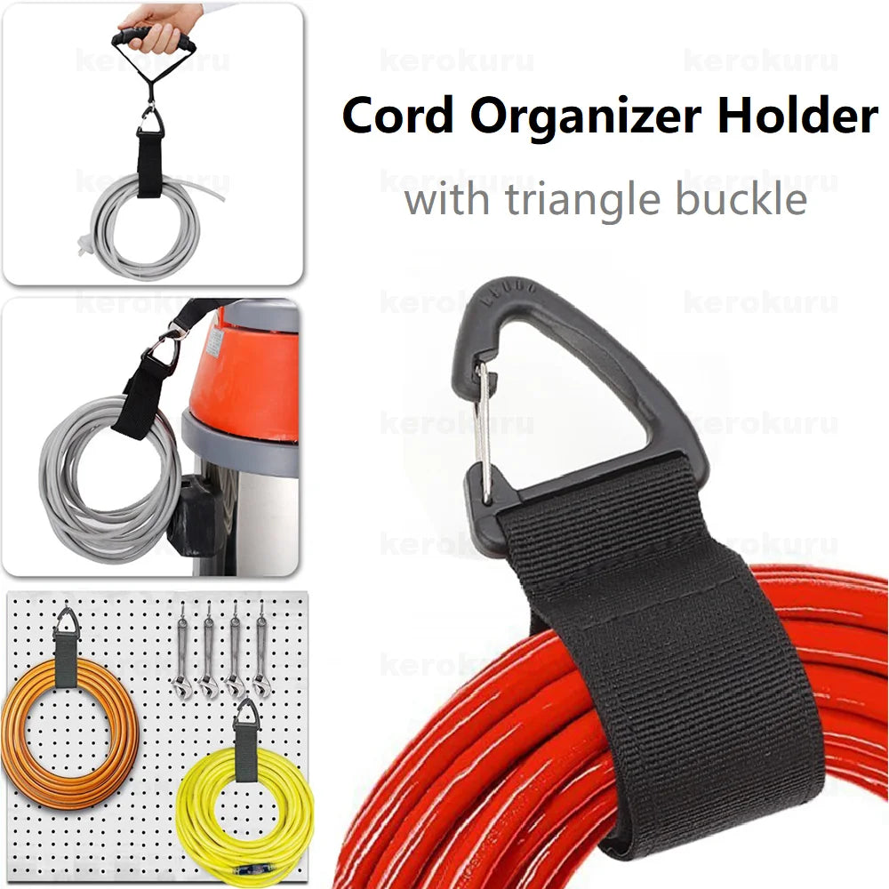 Organizador de cables con hebilla triangular, gestión de cables de alimentación de nailon y correas de almacenamiento resistentes para cables y mangueras