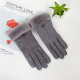 Women's Winter Leather Touchscreen Gloves – Warm Plush Lined Ski Gloves