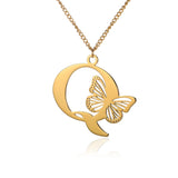 Elegant 18K Gold Butterfly Pendant Necklace – Trendy & Stylish Jewelry for Women