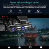 1080P Dual Lens Car Dash Cam with Night Vision & G-Sensor