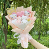 Hello Kitty Plush Bouquet - Sanrio Flower Doll Gift Set (35cm)