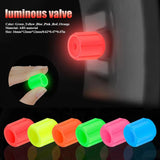 Glow in  the Dark Tire Valve Caps  Fluorescent Stem Covers for Cars Motorcycles & Bicycles