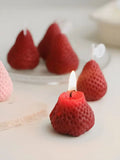 Velas perfumadas en miniatura con forma de fresa: aroma a frutas realistas para el hogar y la decoración