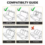 Universal Fit PU Leather Car Seat Covers – Full Set Waterproof Cushion Pads for 5 Seats