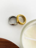 Peri'sBox Minimalist Wide Rings – Smooth Gold & Silver Plated Stainless Steel Stackable Fashion Rings for Men & Women