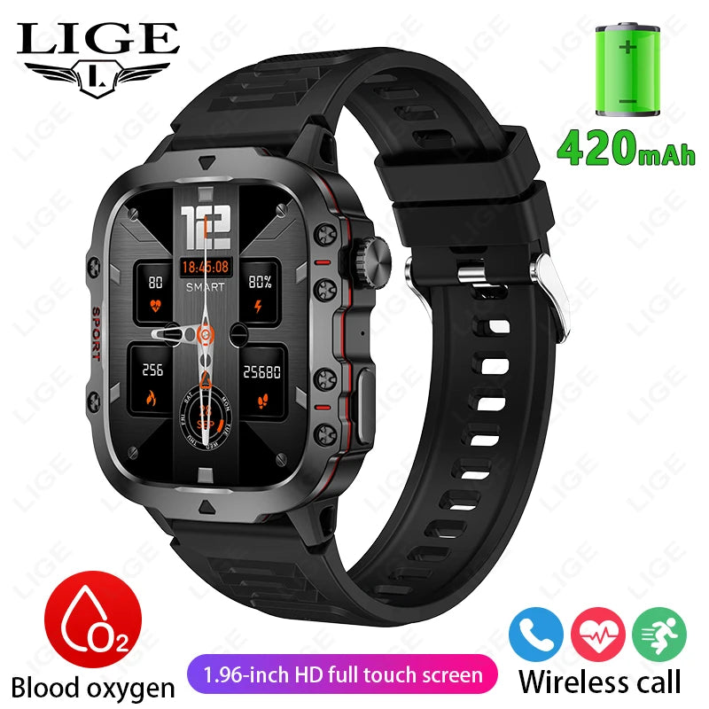 Advanced Smartwatch with 1.96" HD Display, Bluetooth Calling & Health Tracking