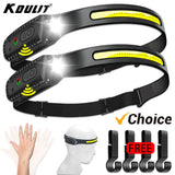 Rechargeable LED Headlamp – Waterproof, USB Charging, Adjustable Brightness for Camping, Hiking, Running, and Night Activities