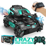 RC Spray Stunt Car – Tanque de waterpolo con control remoto de 2,4 G y acción 4WD