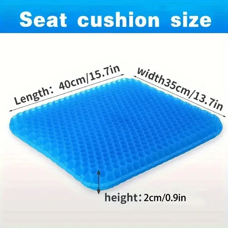 Breathable Honeycomb Gel Seat Cushion – Pressure Relief for Office, Car & Wheelchair