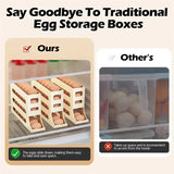 Caja de almacenamiento de huevos con ruedas automáticas - Organizador de huevos para refrigerador de 4 capas con gran capacidad | Dispensador de huevos eficiente para almacenamiento en la cocina 