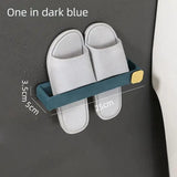 Estante para zapatillas de baño montado en la pared: ahorra espacio, no necesita perforaciones, zapatero de una sola pieza para una fácil organización del baño