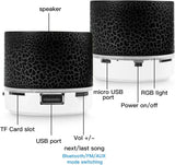 Mini Wireless Bluetooth Speaker with LED Lights & Super Bass – Portable Stereo Sound for Home & Outdoor Use