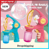 Automatic Bubble Gun for Kids - Large Bubble Blower with Included Bubble Solution