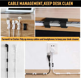 Adhesive Cable Organizer Clips - Cord Management for Desk & Home Office