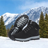 Men's Waterproof Winter Boots - Warm Ankle Snow Boots with Non-Slip Sole