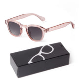 Gafas de sol redondas pequeñas con degradado azul de moda: gafas de sol cuadradas de diseño vintage con diseño de tortuga para hombres y mujeres