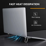 Adjustable Folding Laptop Stand – Ultra-Thin Portable Cooling Support for MacBook & Notebook