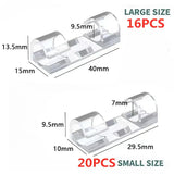 Adhesive Cable Organizer Clips - Cord Management for Desk & Home Office