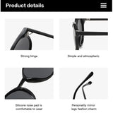 Gafas de sol polarizadas redondas retro: montura clásica de leopardo y protección UV400