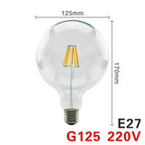 Vintage LED Edison Bulb – E14 & E27 | 2W-8W | 220V | Warm White Filament Light