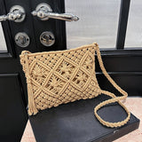 Bohemian Straw Flap Handbag for Women – Versatile, Stylish Summer Tote