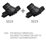 BISON DENIM Genuine Sheepskin Leather Men Gloves Autumn Winter Windproof Warm Flleece Touch Screen Full Finger Gloves for Men
