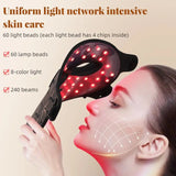 8-Color LED Face & Neck Mask for Anti-Aging, Acne, and Skin Rejuvenation